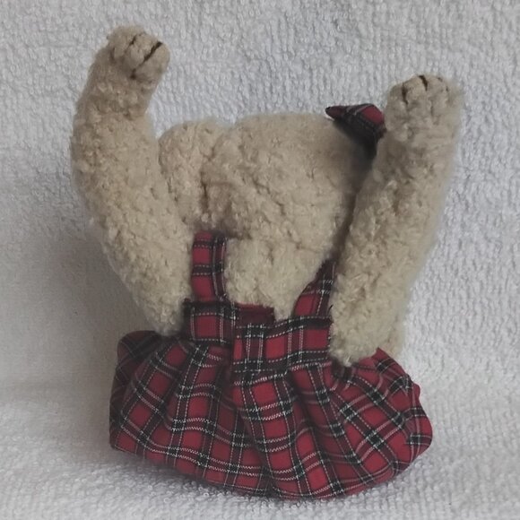 1997 Stuffed 6 1/2" (Standing) Poseable Bear Dressed in Plaid by Heartelt!! - Picture 2 of 4